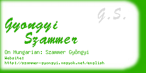 gyongyi szammer business card
